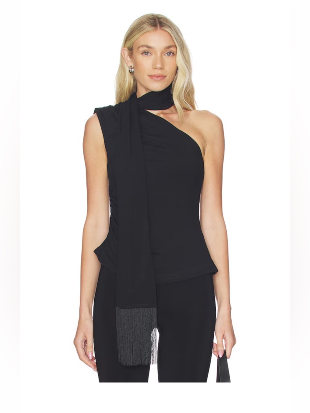 NWT Aelin Scarf Top in Black Revolve MORE TO COME Size XS